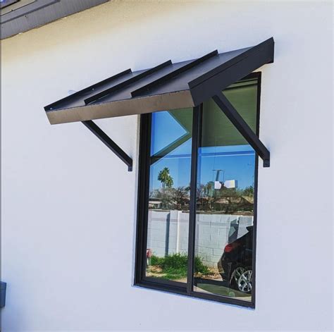 sheet metal window awnings|metal outside window awnings.